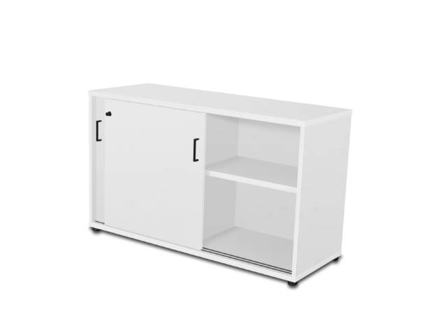 Blend WHITE Sliding Door Credenzas